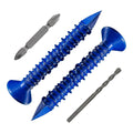 Wensilon Concrete Screw Anchor Flat Head for Anchoring to Masonry, Block or Brick Stucco