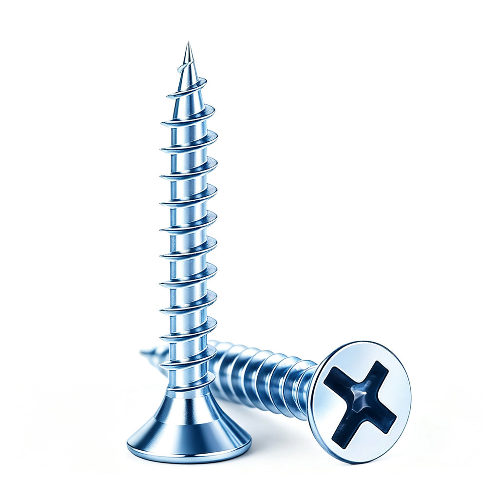 Wensilon Flat Head Wood Screw, Quick Metal self Tapping Flat Head