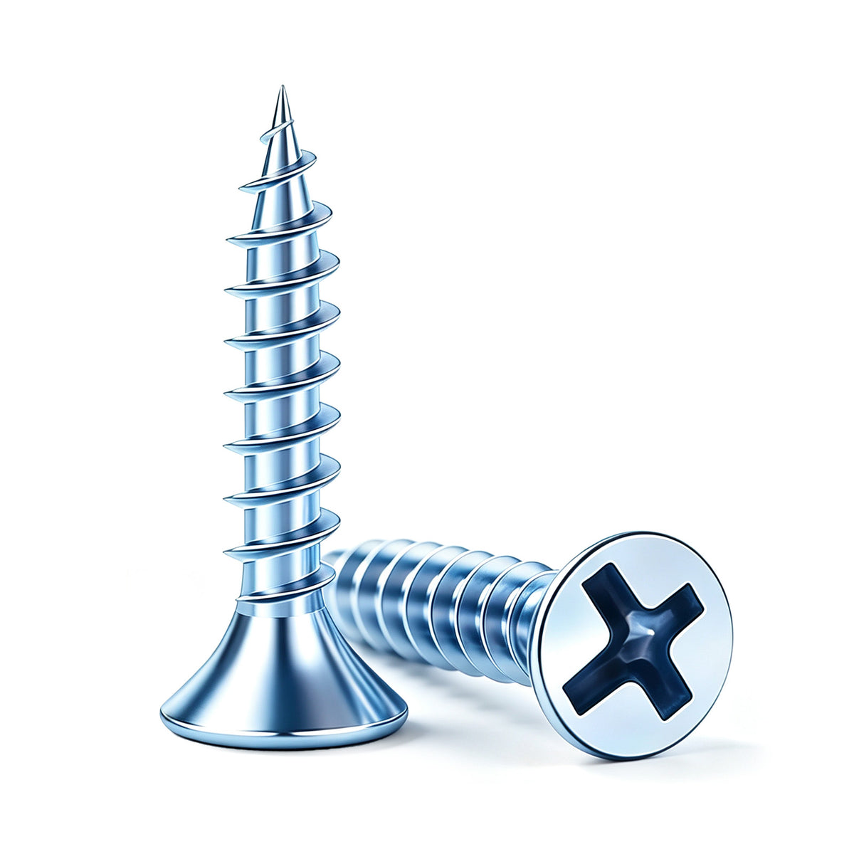 Wensilon Flat Head Wood Screw, Quick Metal self Tapping Flat Head