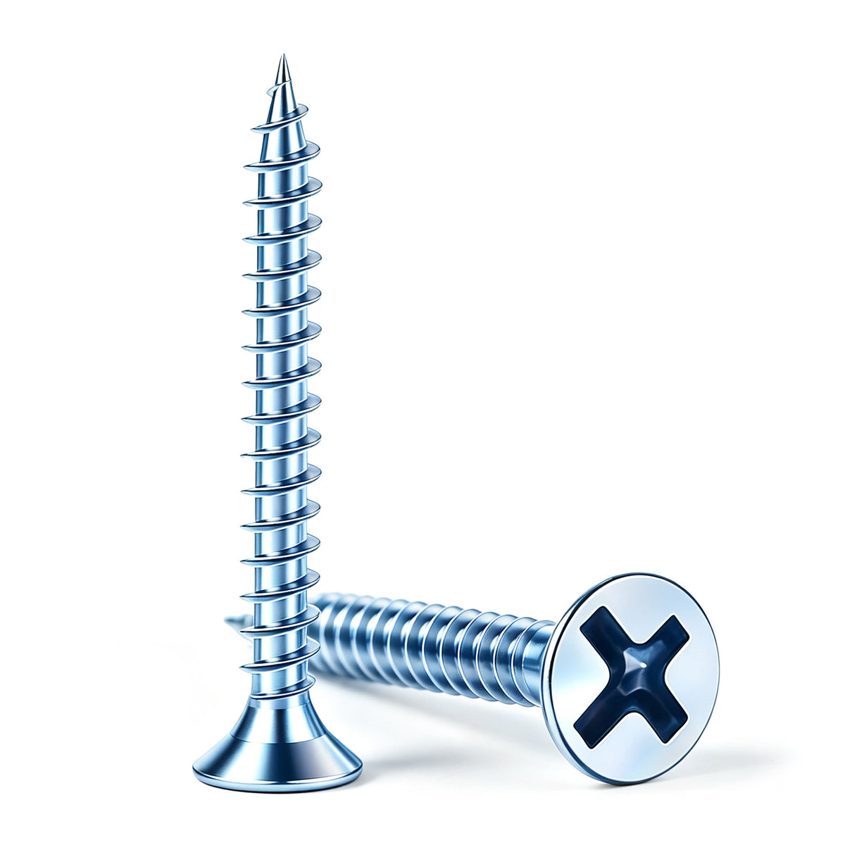 Wensilon Flat Head Wood Screw, Quick Metal self Tapping Flat Head