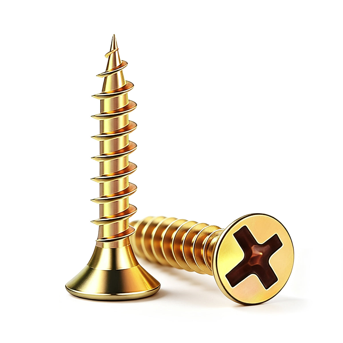 Wensilon Flat Head Wood Screw, Quick Metal self Tapping Flat Head