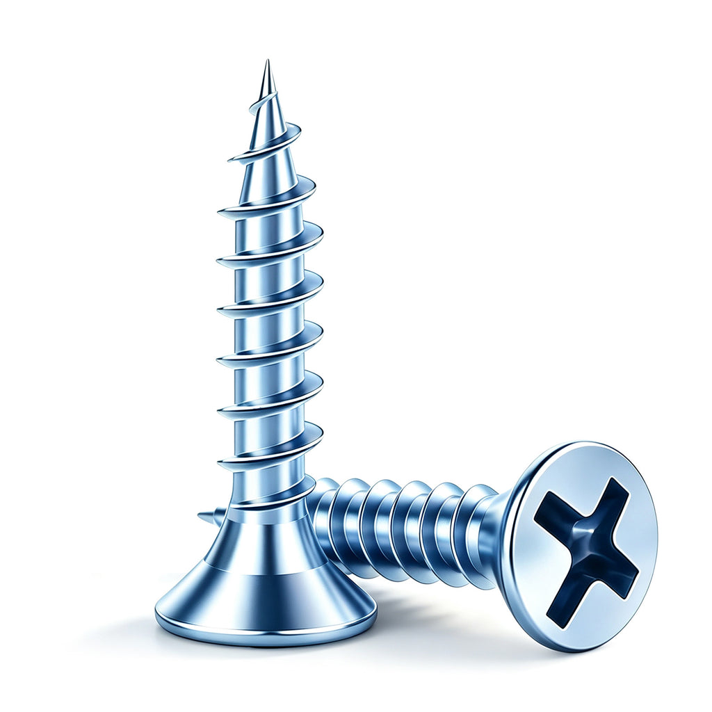Wensilon Flat Head Wood Screw, Quick Metal self Tapping Flat Head
