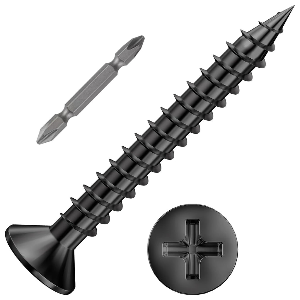 Wensilon Wood Screw Quick Metal Self Tapping Flat Head