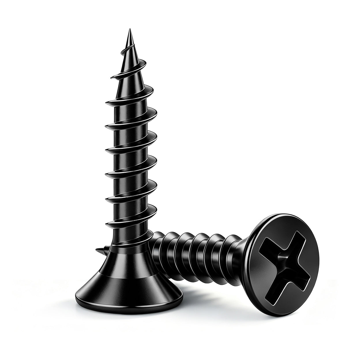 Wensilon Flat Head Wood Screw, Quick Metal self Tapping Flat Head