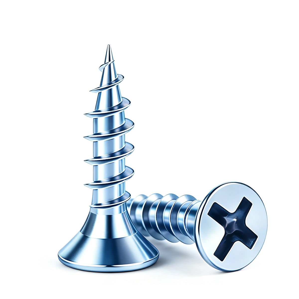 Wensilon Flat Head Wood Screw, Quick Metal self Tapping Flat Head
