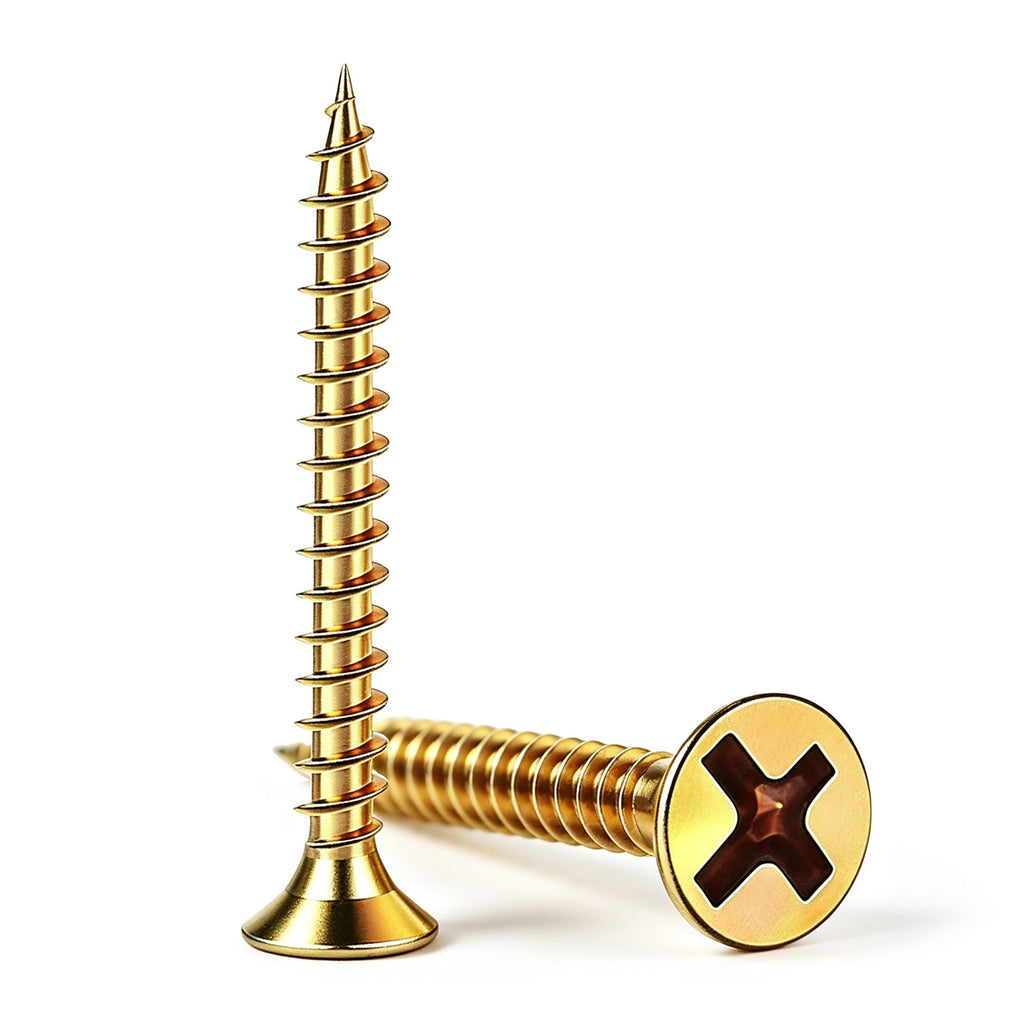 Wensilon Flat Head Wood Screw, Quick Metal self Tapping Flat Head