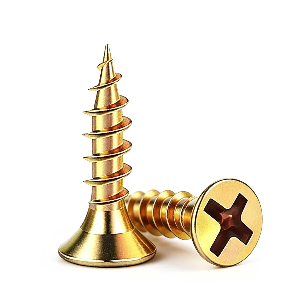 Wensilon Flat Head Wood Screw, Quick Metal self Tapping Flat Head