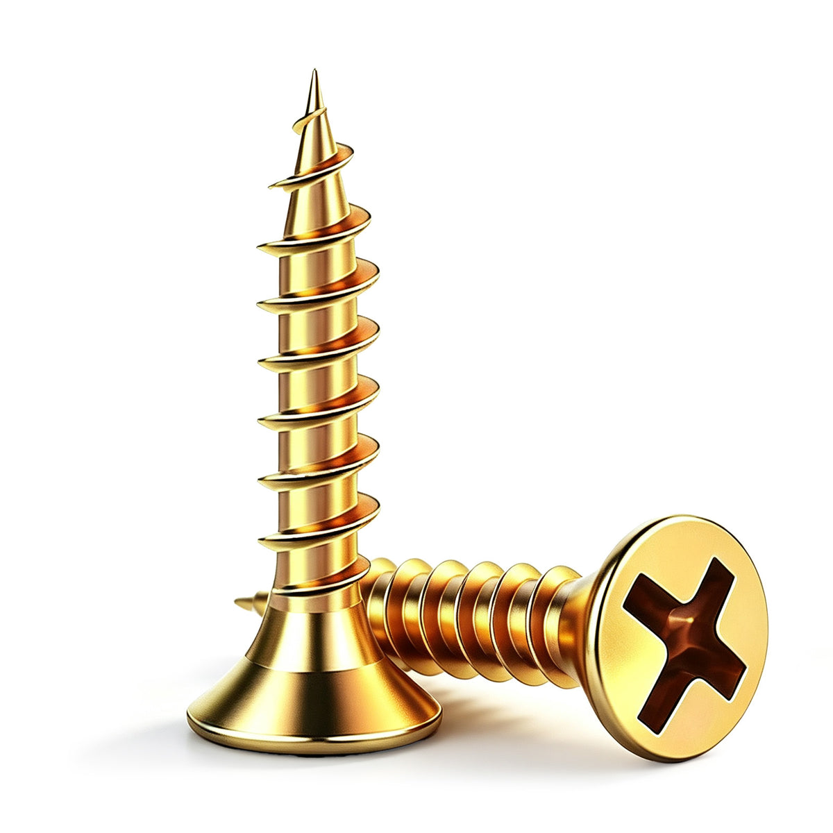 Wensilon Flat Head Wood Screw, Quick Metal self Tapping Flat Head