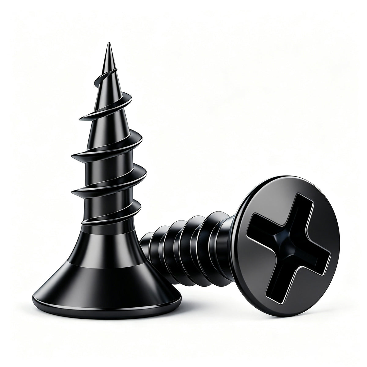 Wensilon Flat Head Wood Screw, Quick Metal self Tapping Flat Head