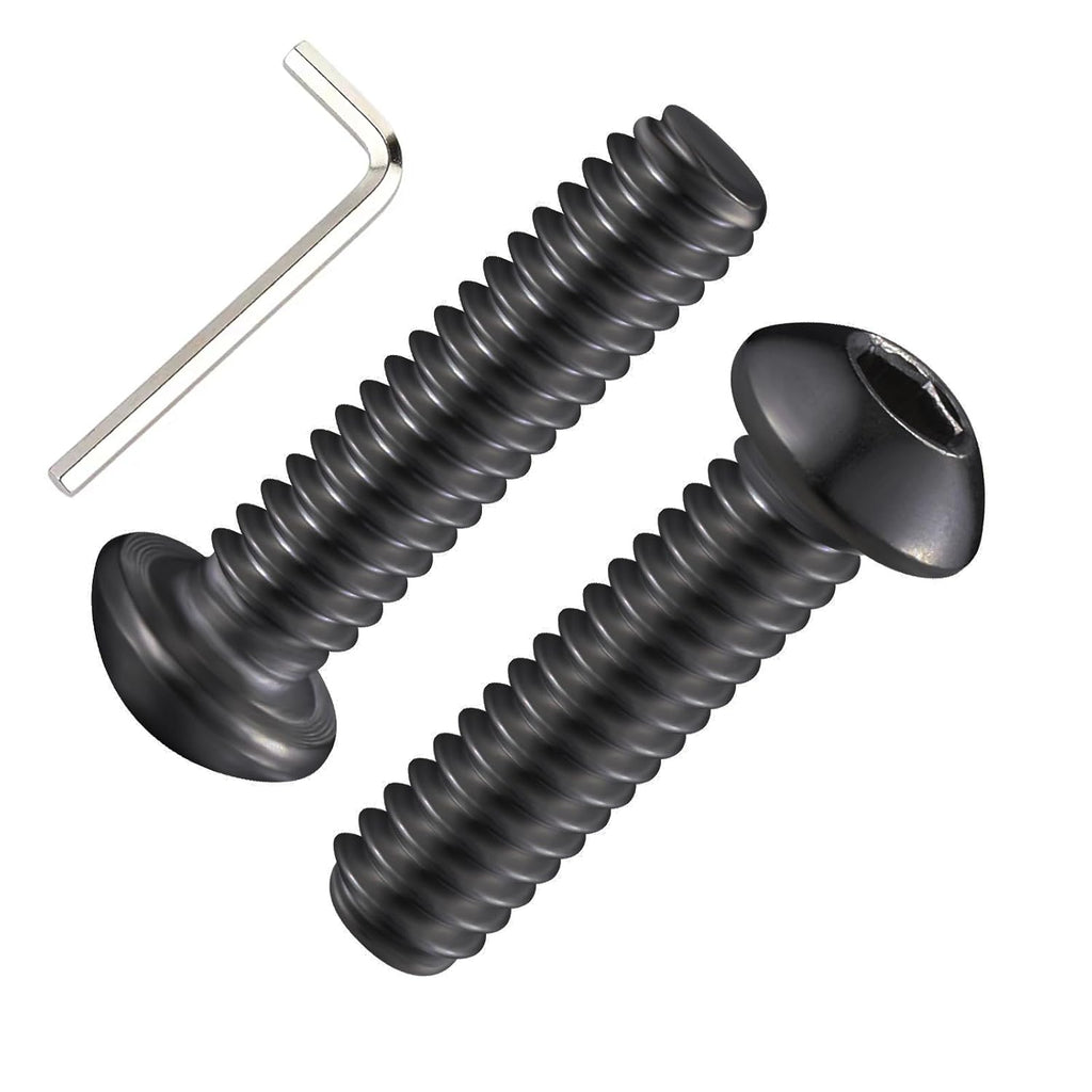 Wensilon  Button Head Socket Cap Bolts Screws, Allen Hex Drive, Bright Finish, Fully Machine Thread