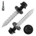Wensilon  Gray hex Metal Sheet roof Screws, with Anti Rust Coating, with EPDM Washer and hex self Tapping, Used for Metal to Wood, Corrugated Roofs